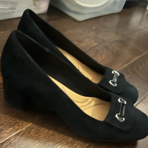 Clark suede heel ballerina NEW - Picture 2 of 5
